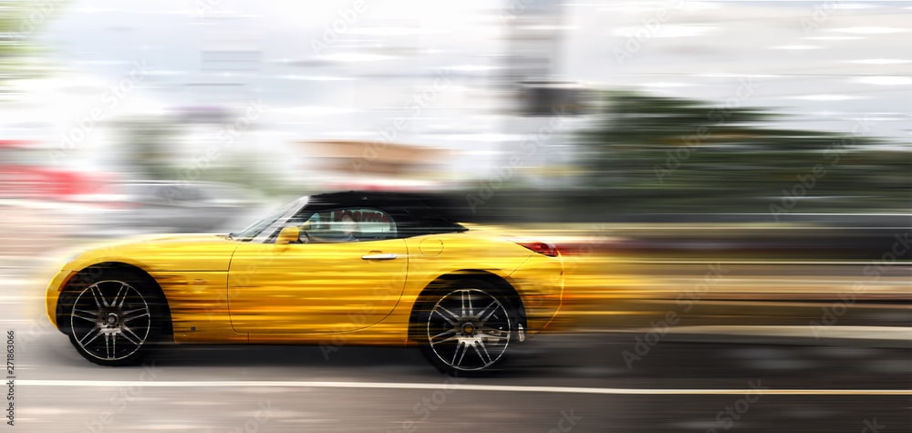 Reckless operation of a yellow car